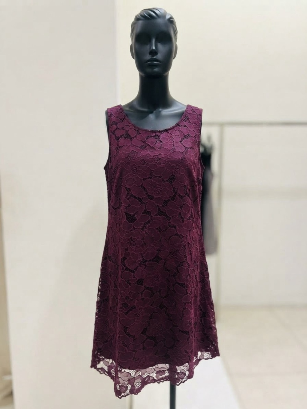 Liz Claiborne Plum Lace Sleeveless Mini Dress